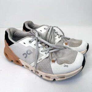 On Cloud Cloudflyer 4 White & Copper Running Shoes Sneakers Womens US Size 9